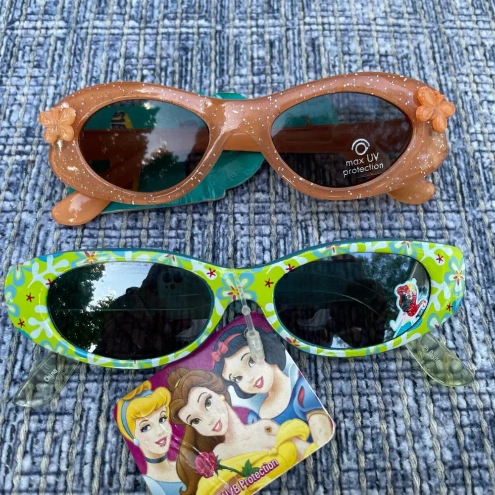 Disney Girl Sunglasses Lot of 2 Eye Wear Kids Sunglasses UV Protection Shades